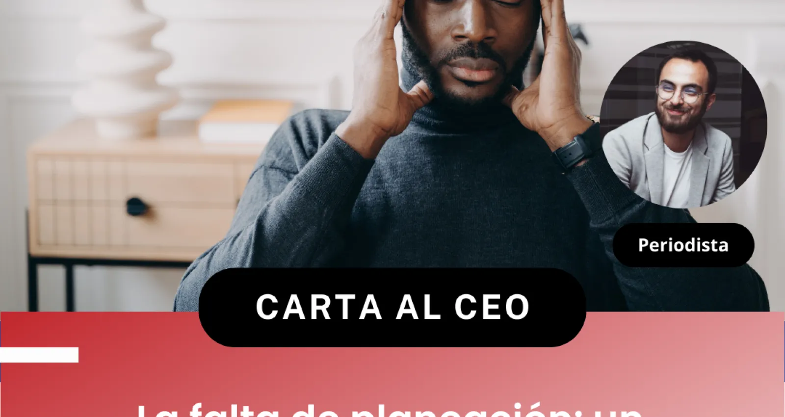 Imagen de una persona afro con dolor de cabeza
