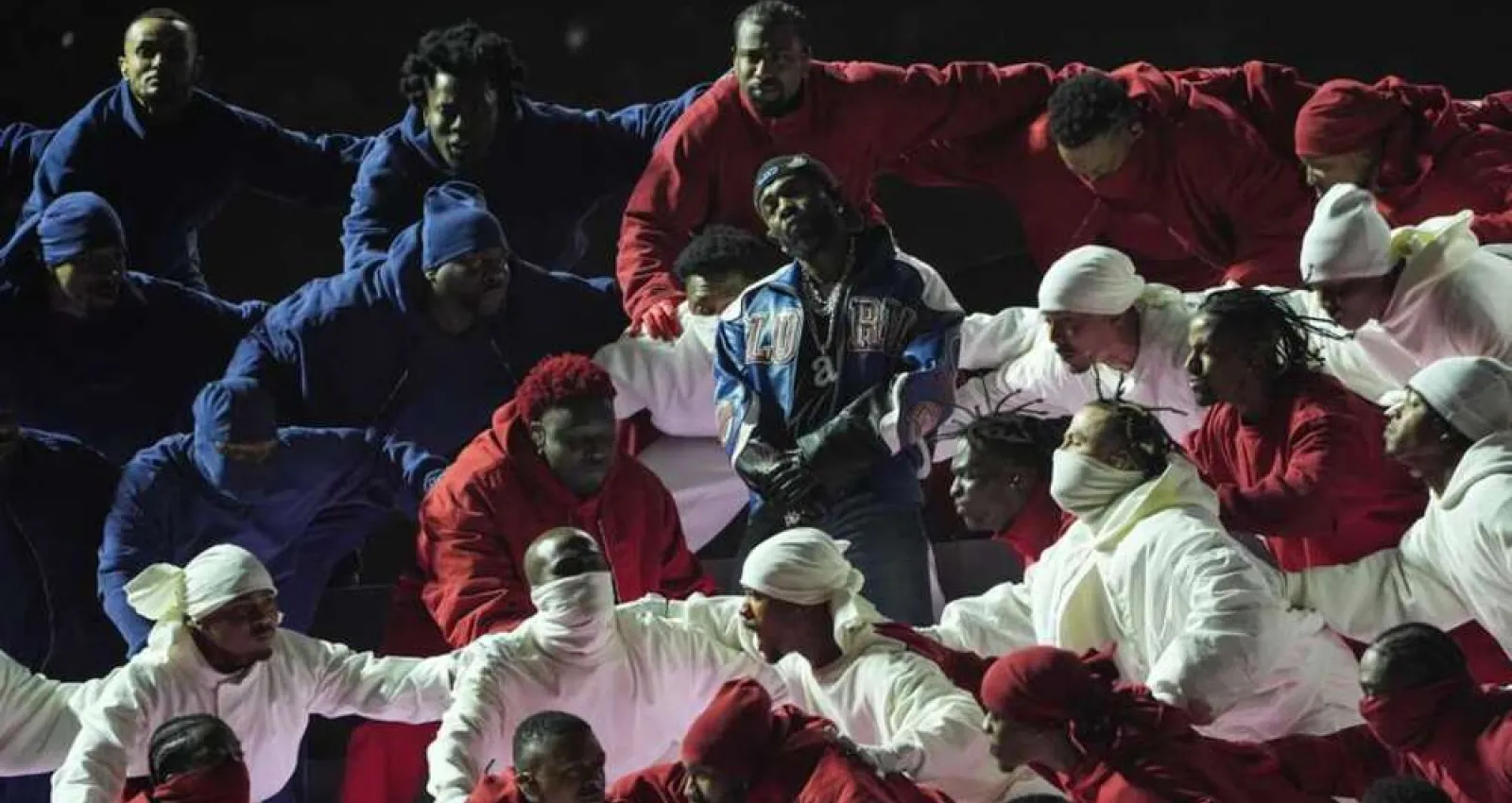 Foto de Kendrick Lamar en el SuperBowl