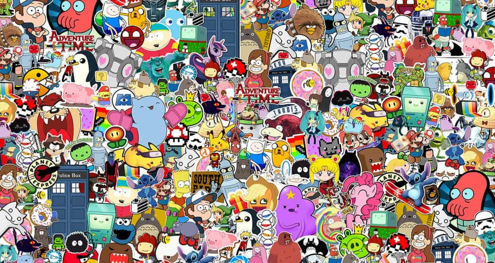 Foto de varios dibujos animados en una sola imagen