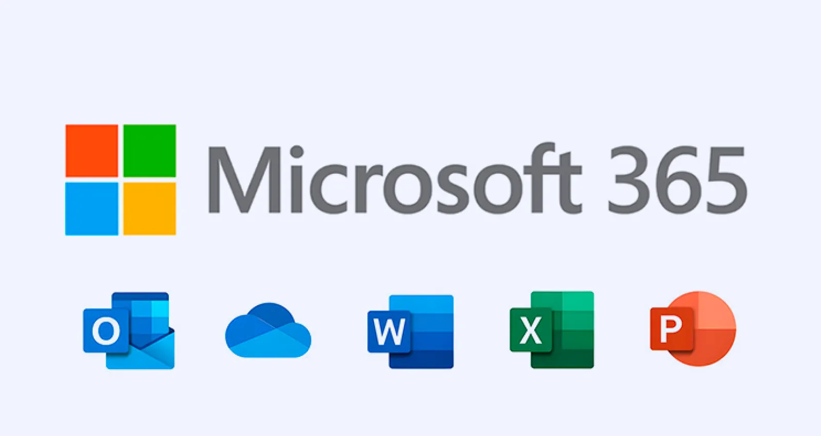 Foto del logo de microsoft con sus servicios