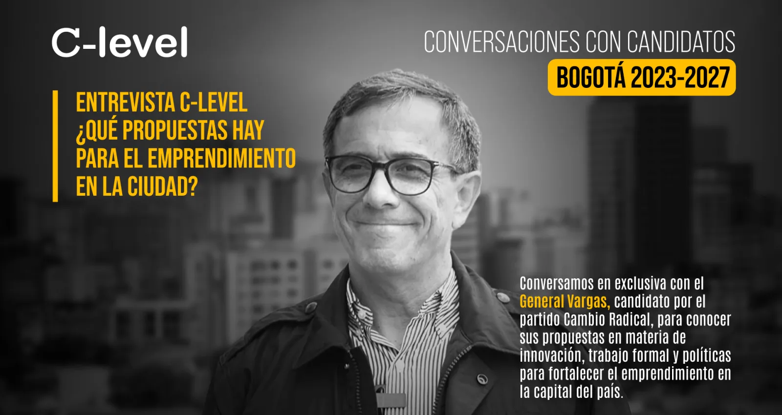 Foto del general vargas con fondo de una ciudad