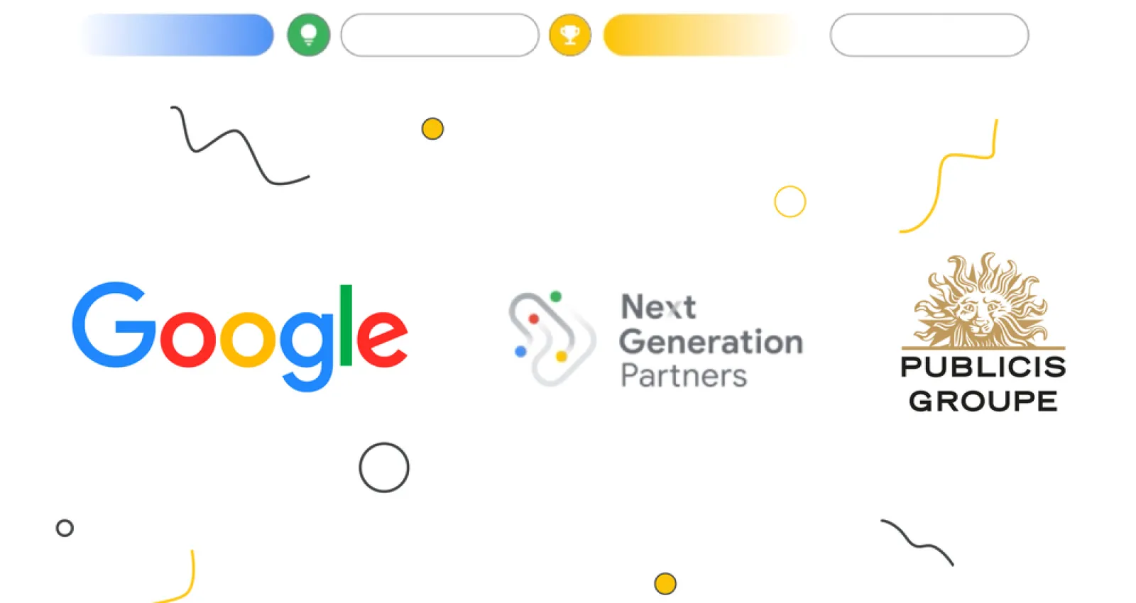 Foto del logo de google y de la agencia premiada