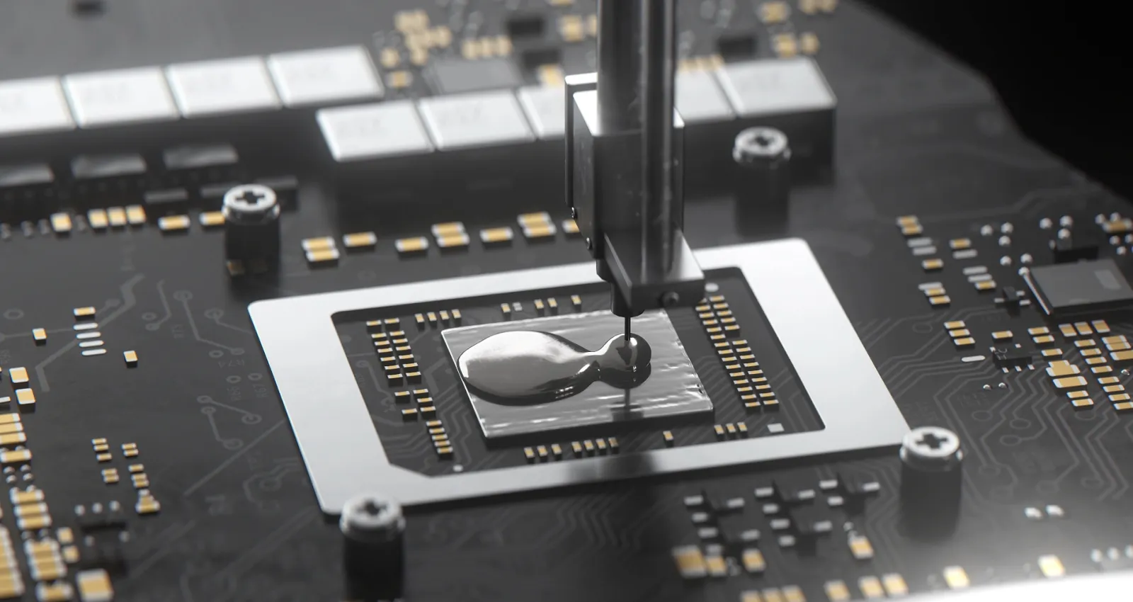 Foto de procesador con metal líquido ROG