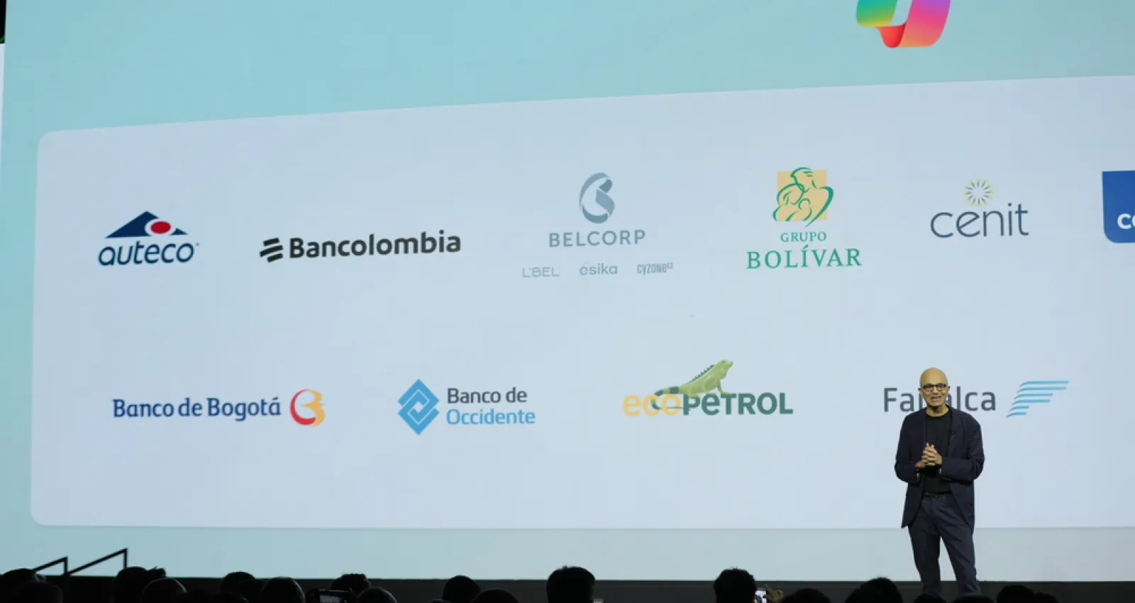 Satya Nadella, CEO de Microsoft en Colombia exposición