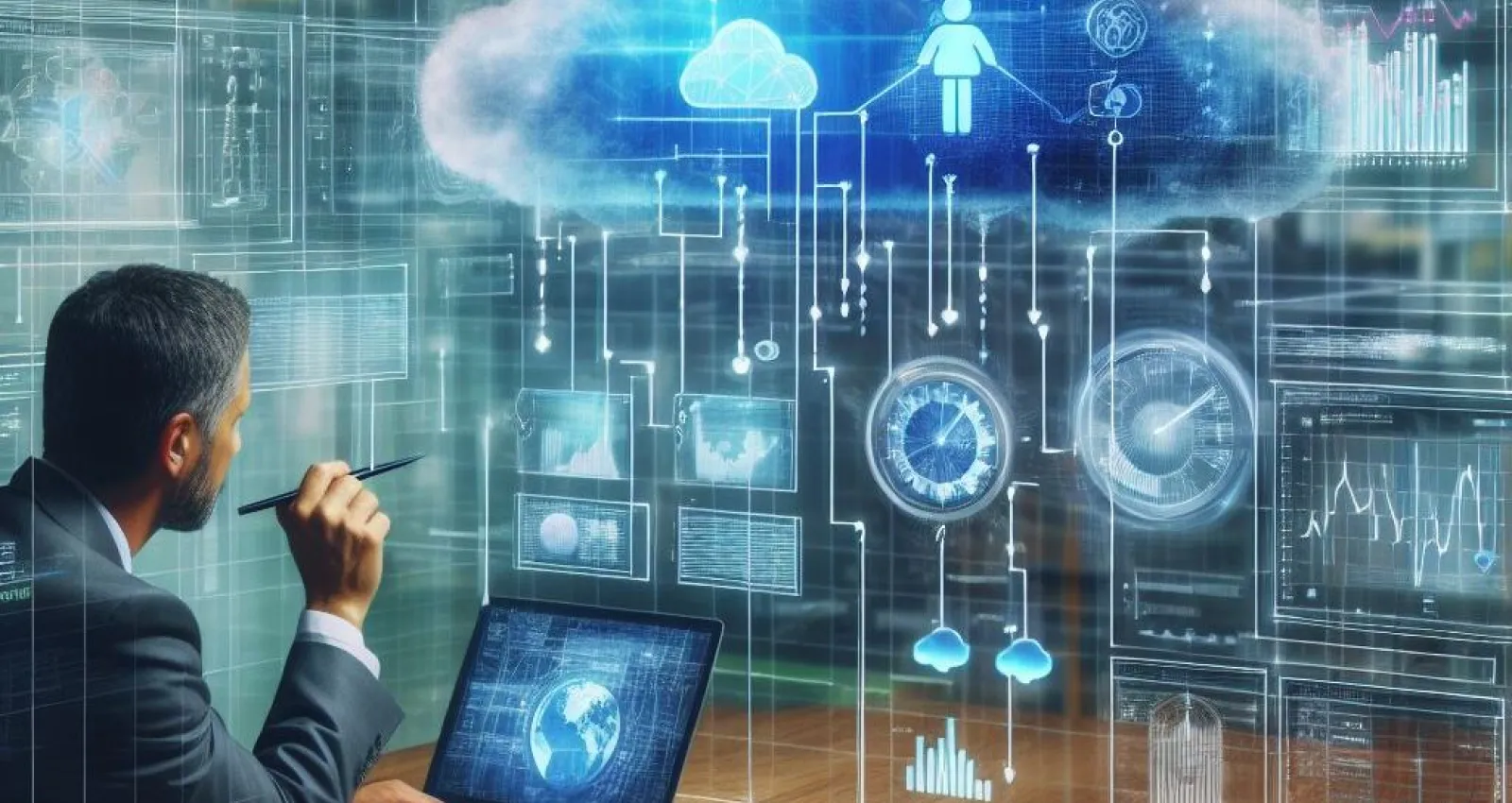 Imagen de inteligencia artificial sobre computación en la nube