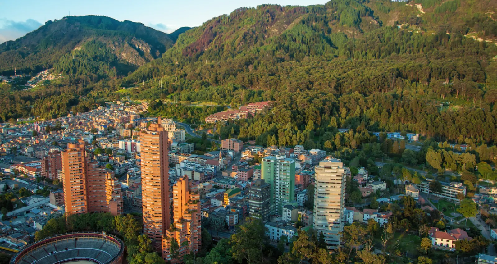 Bogotá desde las alturas, fotografía del centro- oriente de la ciudad