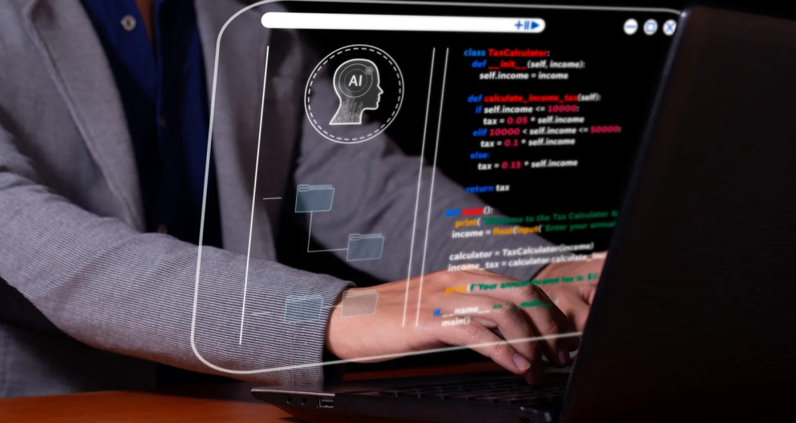 Foto de hombre escribiendo en un computador 