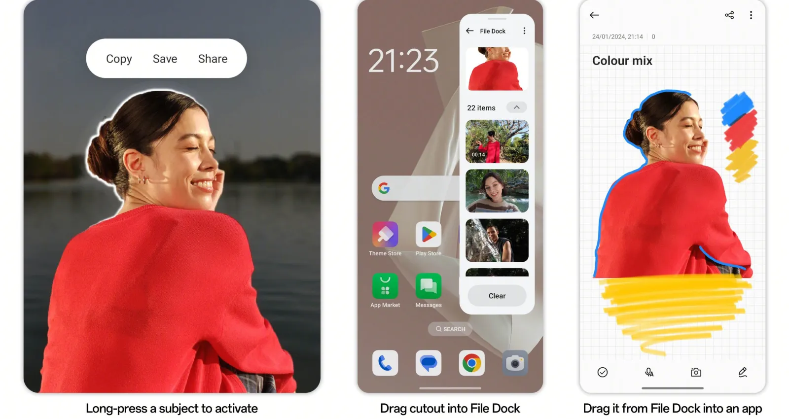 Herramienta de stickers de OPPO