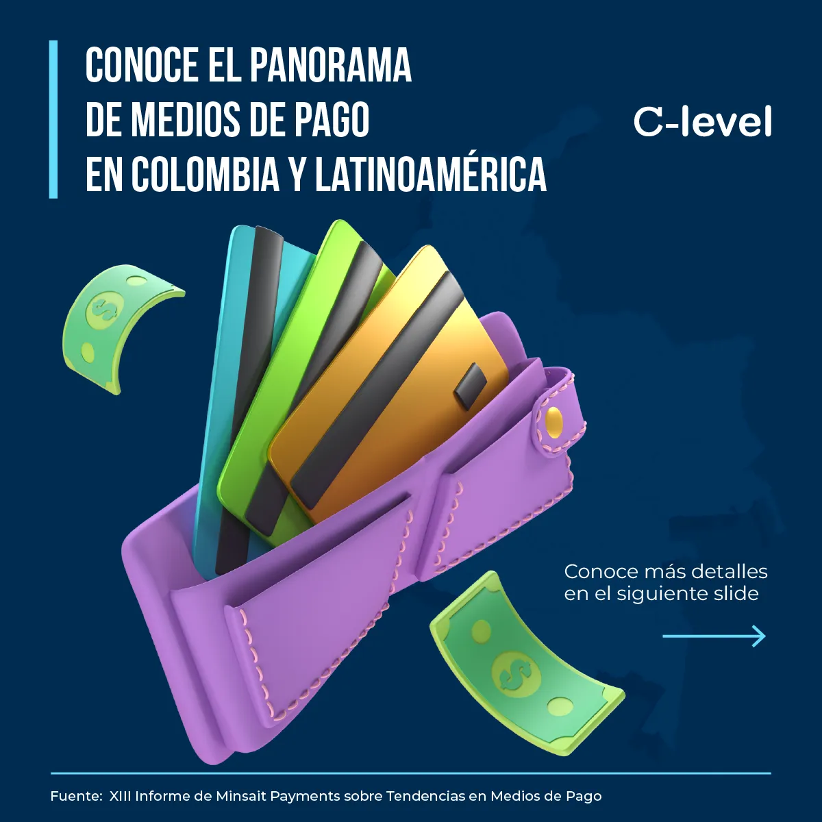 Foto de una billetera con un texto encima