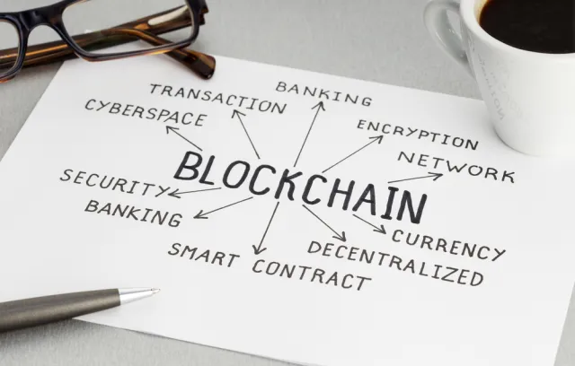 foto de una imagen que dice block chain