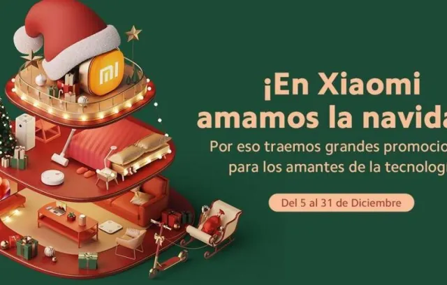 Foto de una postal de navidad con un arbol de navidad