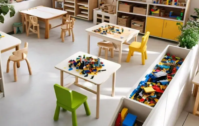 Foto de una sala con juguetes