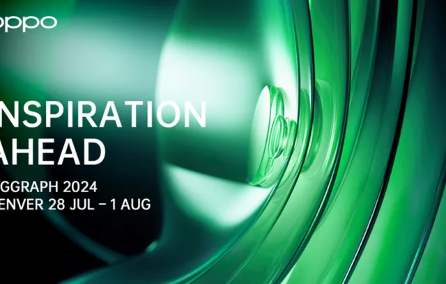 Foto promocional de OPPO Inspiration Ahead, color verde con texto