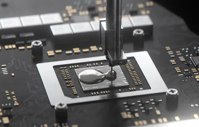Foto de procesador con metal líquido ROG