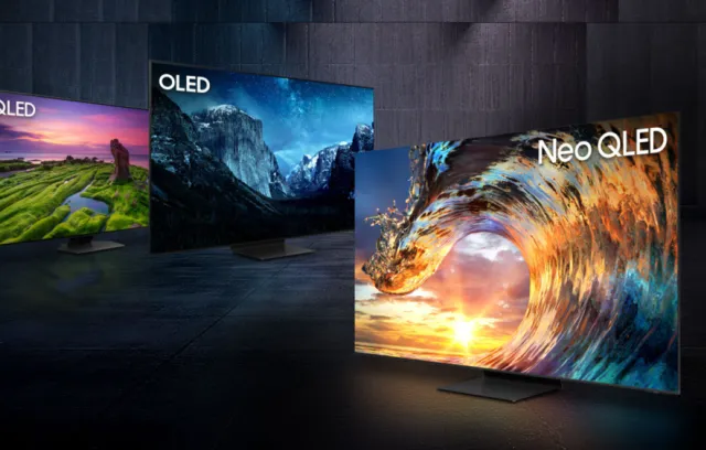 foto de tres televisores de samsung