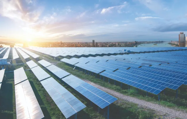 Foto de un panel solar