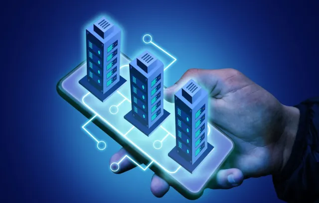 Foto de una estructura azul 