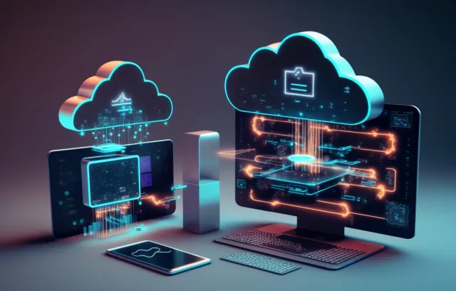 Imagen de inteligencia artificial sobre cloud