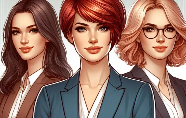 Imagen creada por inteligencia artificial de tres mujeres empresarias