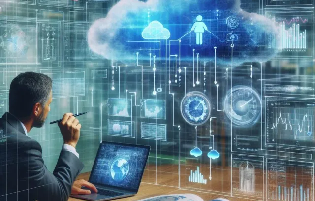 Imagen de inteligencia artificial sobre computación en la nube