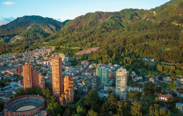 Bogotá desde las alturas, fotografía del centro- oriente de la ciudad