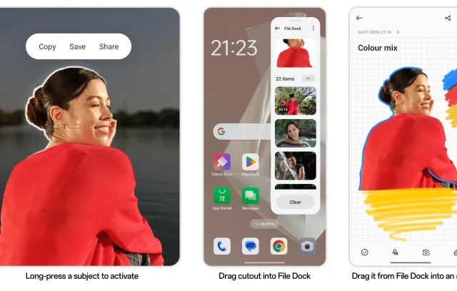 Herramienta de stickers de OPPO