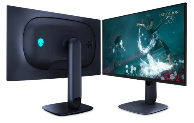 monitor negro sobre un fondo blanco